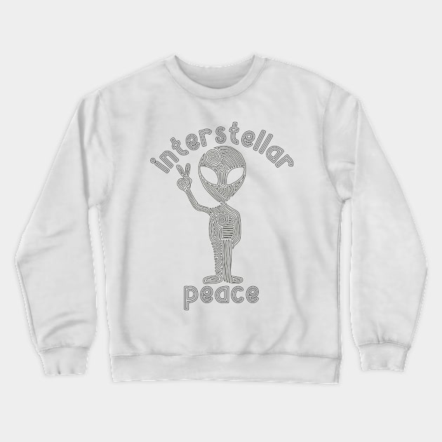 Interstellar Peace Crewneck Sweatshirt by Slightly Unhinged